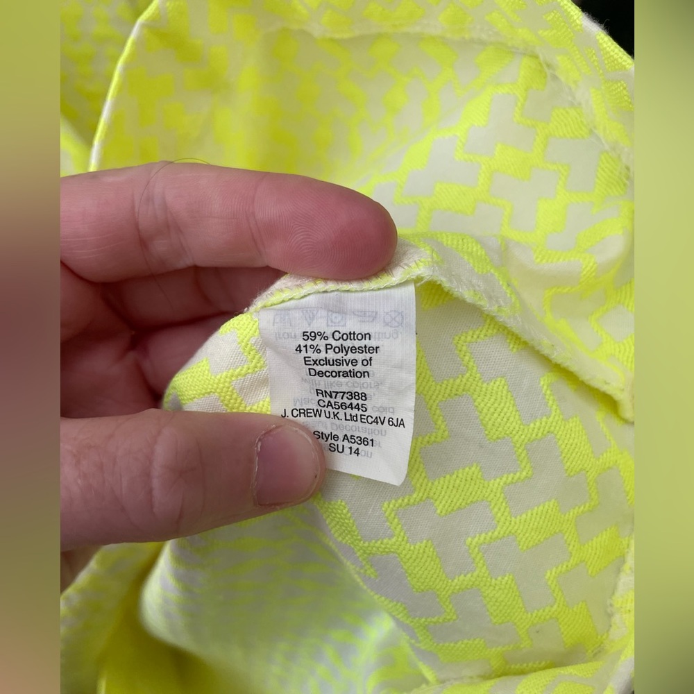 J Crew Yellow Patterned Shift Dress - image 3